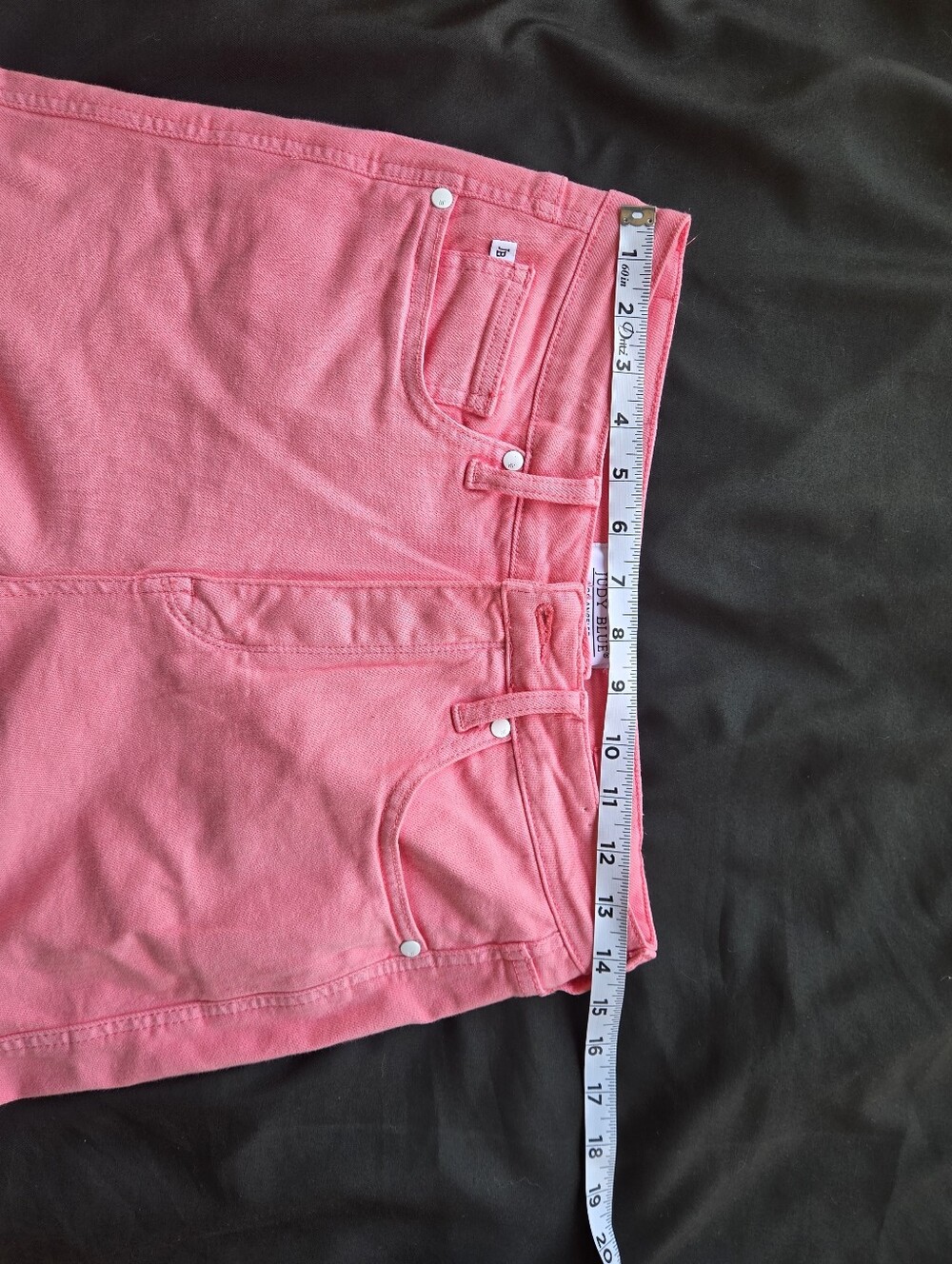 Judy Blue Pink High-Rise Denim Shorts - Picture 3 of 7